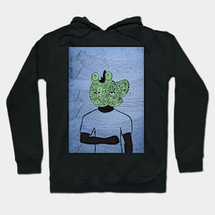 Embrace the Waves - A MaleMask NFT with DoodleEye Color and Waves Background Hoodie